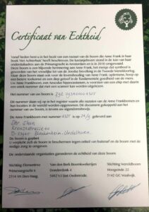 Home 2018 anne frank baum zertifikat